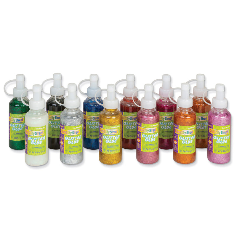 Glitter Glue 12pk Asstd Sparkling