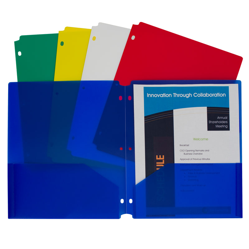 2 Pocket Poly Portfolios 10 Pk