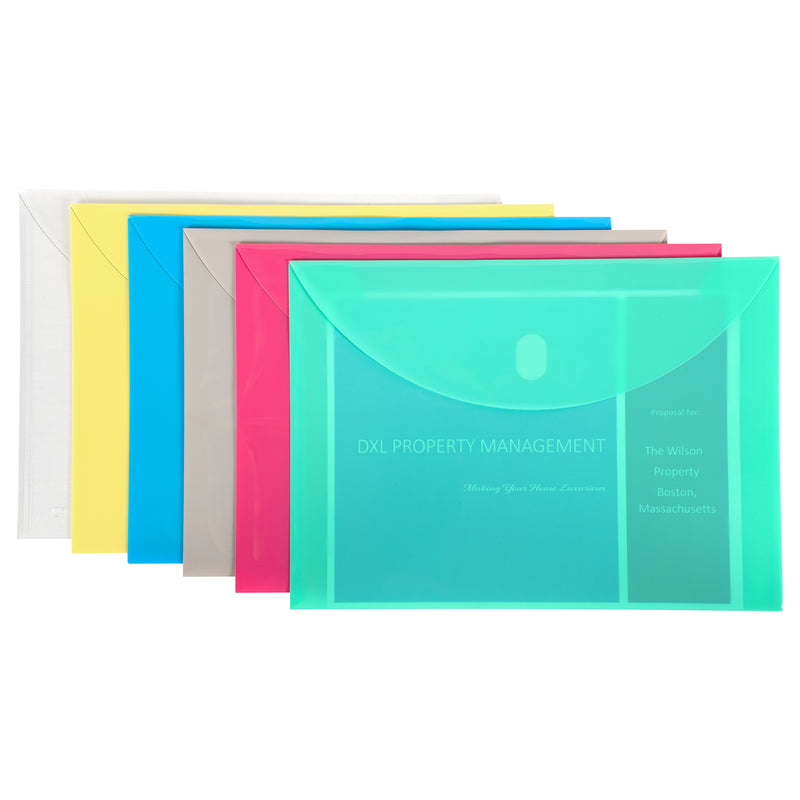 Poly XL Reusable Envelope, Letter Size, Side Load, Assorted, 1 Each