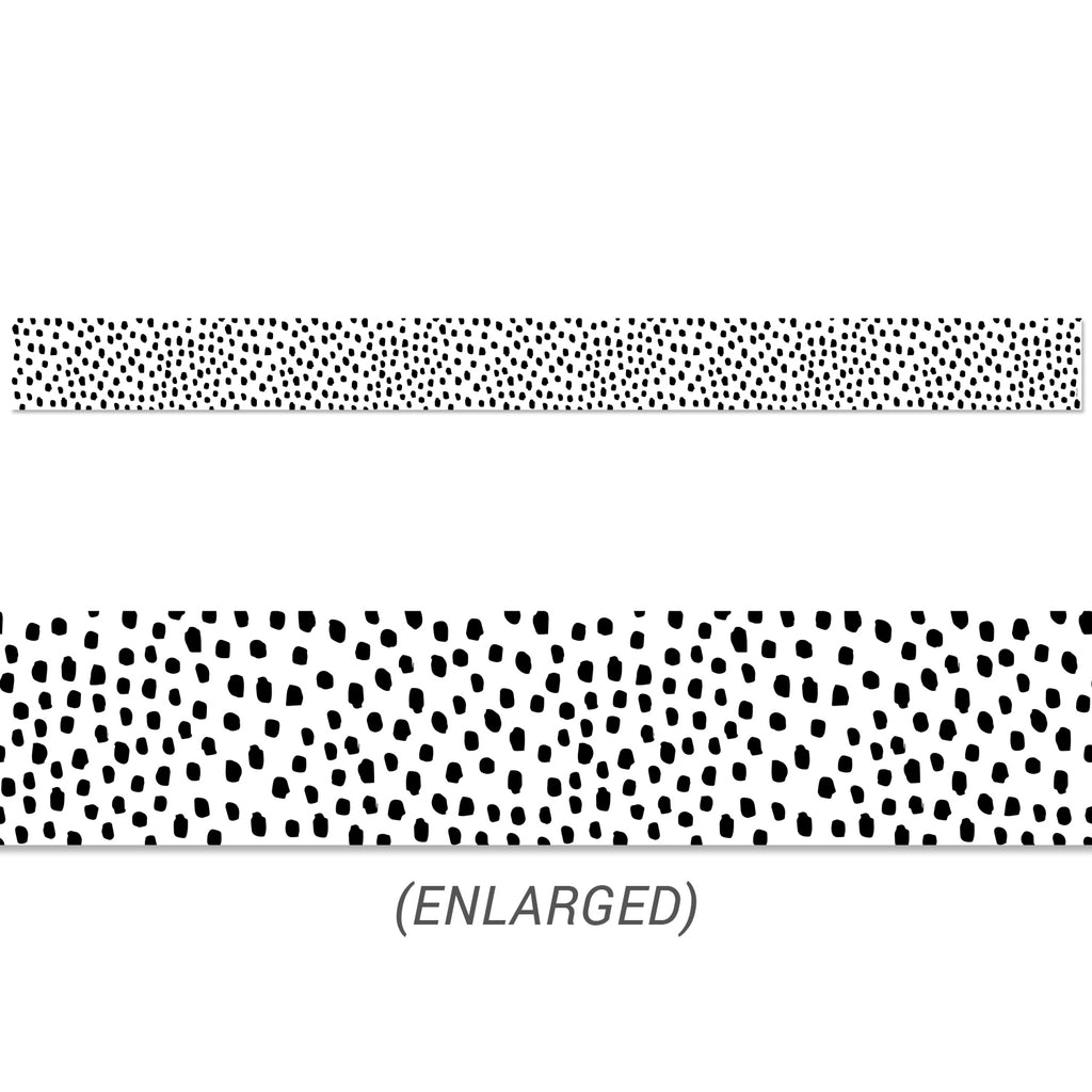 Black Messy Dots Border