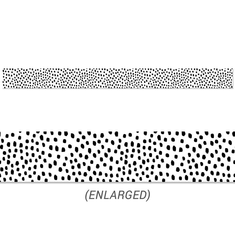 Black Messy Dots Border