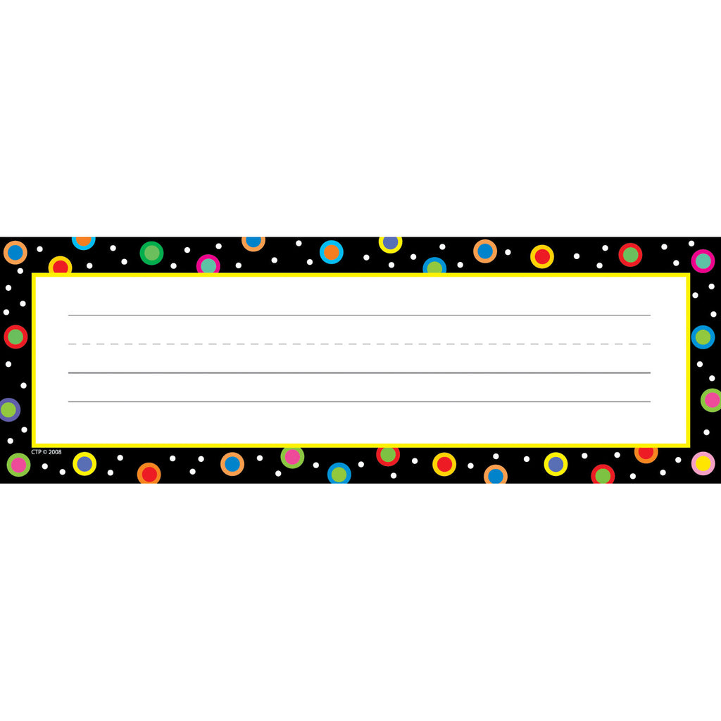 Dots On Black Name Plates