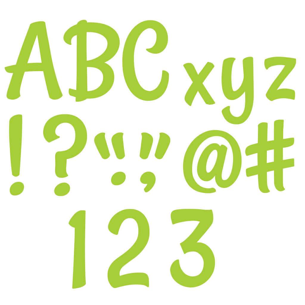 Lime Green Punch-out Letters 4 In Stylish