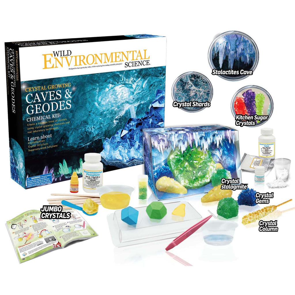 Crystl Grow Caves & Geodes Chem Kit Wild Science