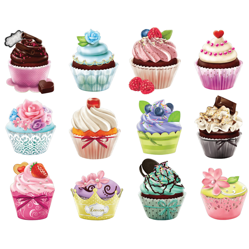 Cupcakes I Mini Shaped Puzzle Set 12 Puzzles