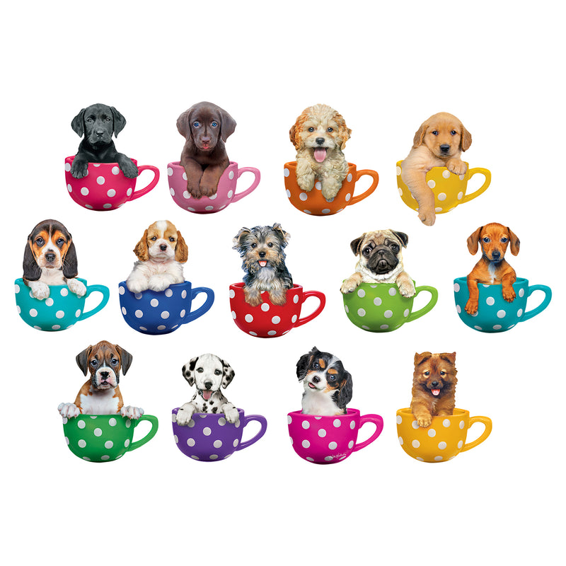 Pups In Cups Mini Shaped Puzzle Set 13 Puzzles