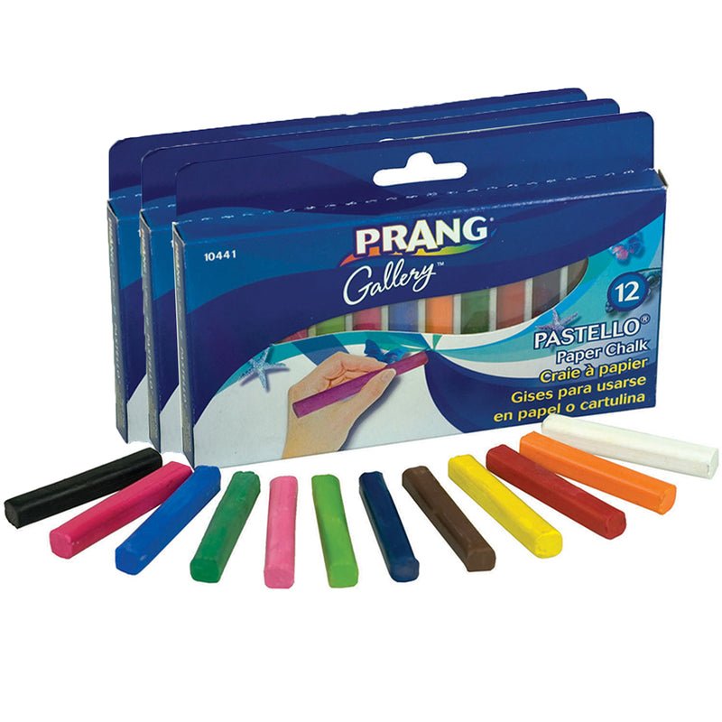 (3 Bx) Pastello Chalk Pastel 12 Colors