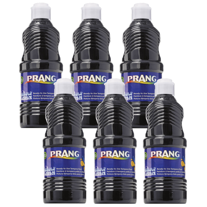 (6 Ea) Prang Washable Paint 16oz Black