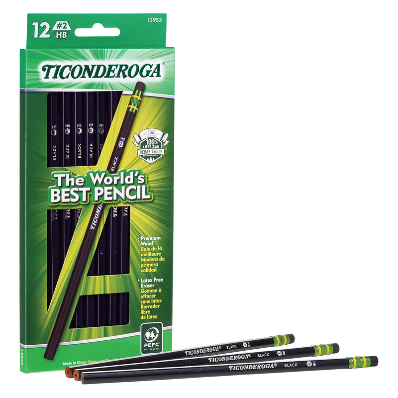 Ticonderoga Black Num2 Pencil 12ct