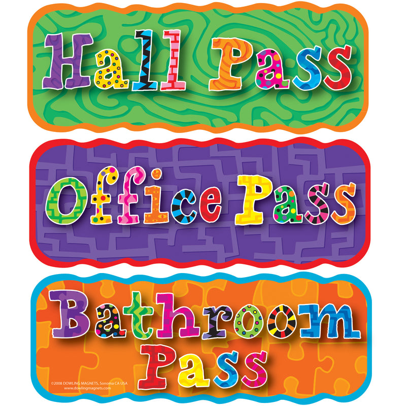 Magnetic Hall Pass Set 3 Pcs