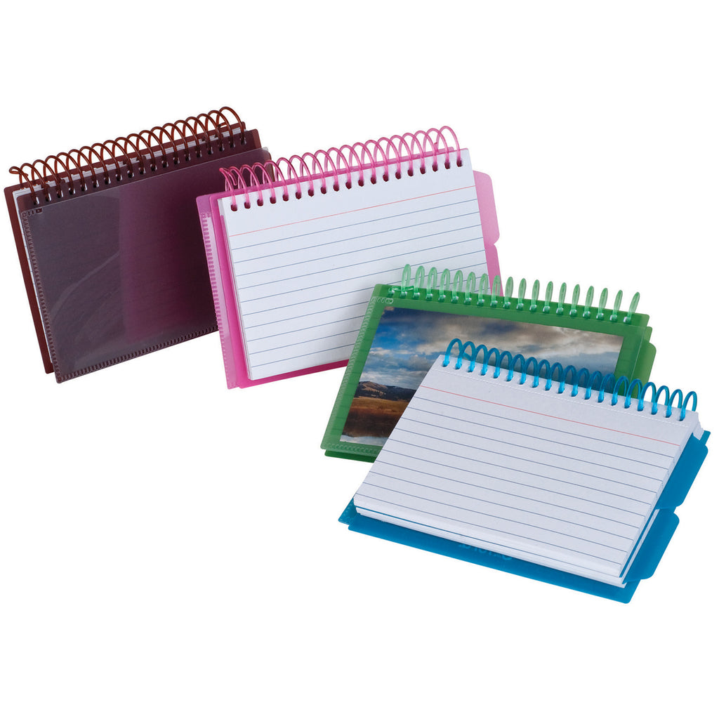 View Front Spiral Index Cards 3x5 Poly Cover