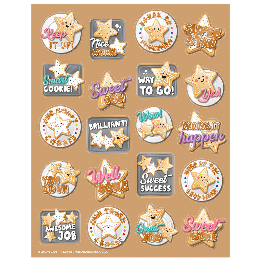 Star Cookies Sugar Cookie Scented Stickers, Pack of 80