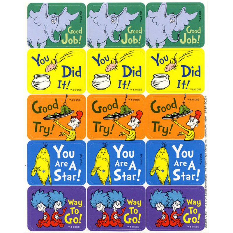 Dr Seuss Success Stickers