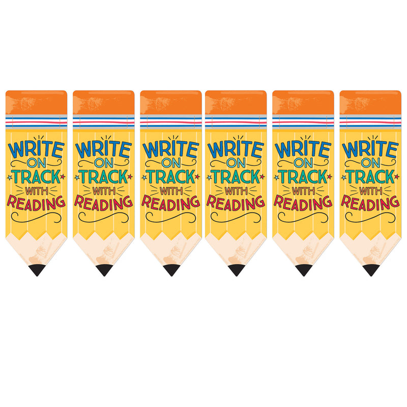 Pencil Write on Track with Reading Bookmarks, 36 Per Pack, 6 Packs