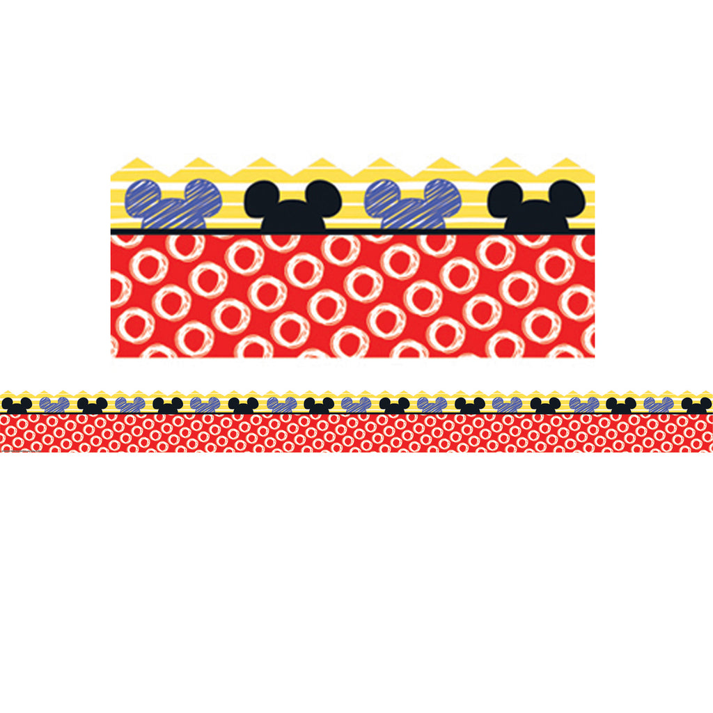 Mickey Color Pop Peeking Head Extra Wide Die-cut Deco Trim