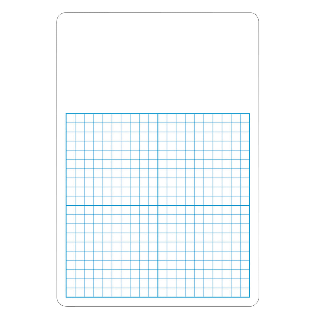 (3 Ea) Single 1-2in Graph Dry Erase Board 11x16