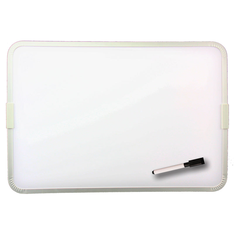 2 Sided Magnetic Dry Erase Board Framed W- Pen And Cap Eraser