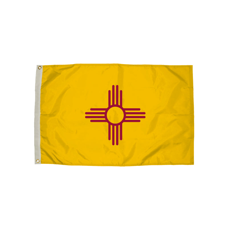 3x5 Nylon New Mexico Flag Heading & Grommets
