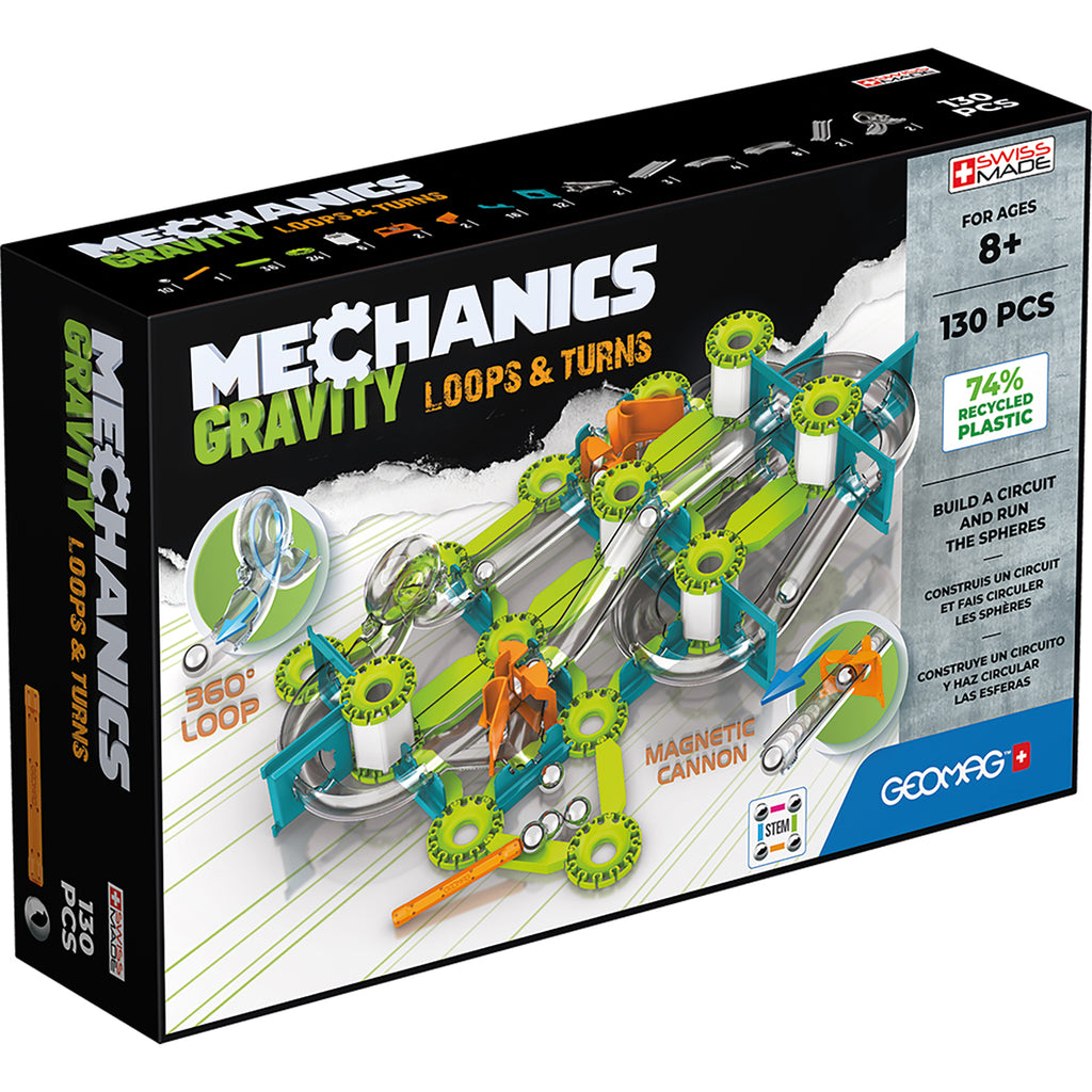 Gravity Loops & Turns 130 Pcs Mechanics Recycled