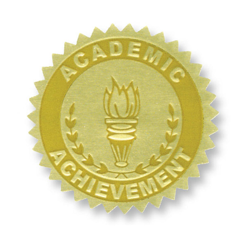 Gold Foil Embossed Seals Academic Achievement