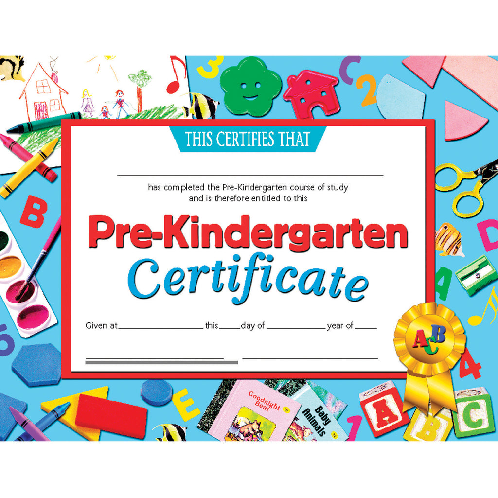 Certificates Pre-kindergarten 30 Pk 8.5 X 11 Inkjet Laser