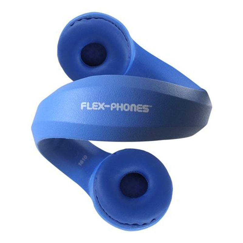 Flex-phones Indestructible Blu Foam Headphones