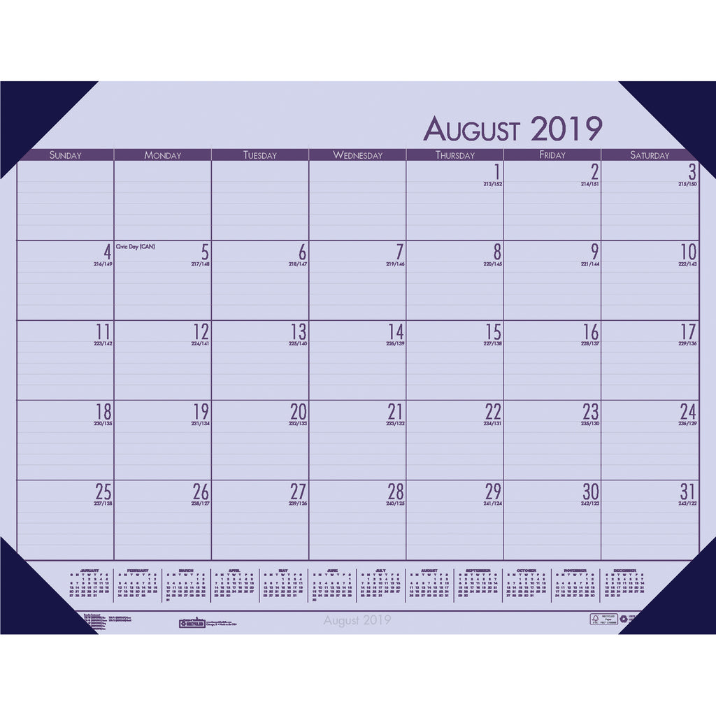 Academic Ecotones Desk Pad Orchid Paper Cordovan Holder