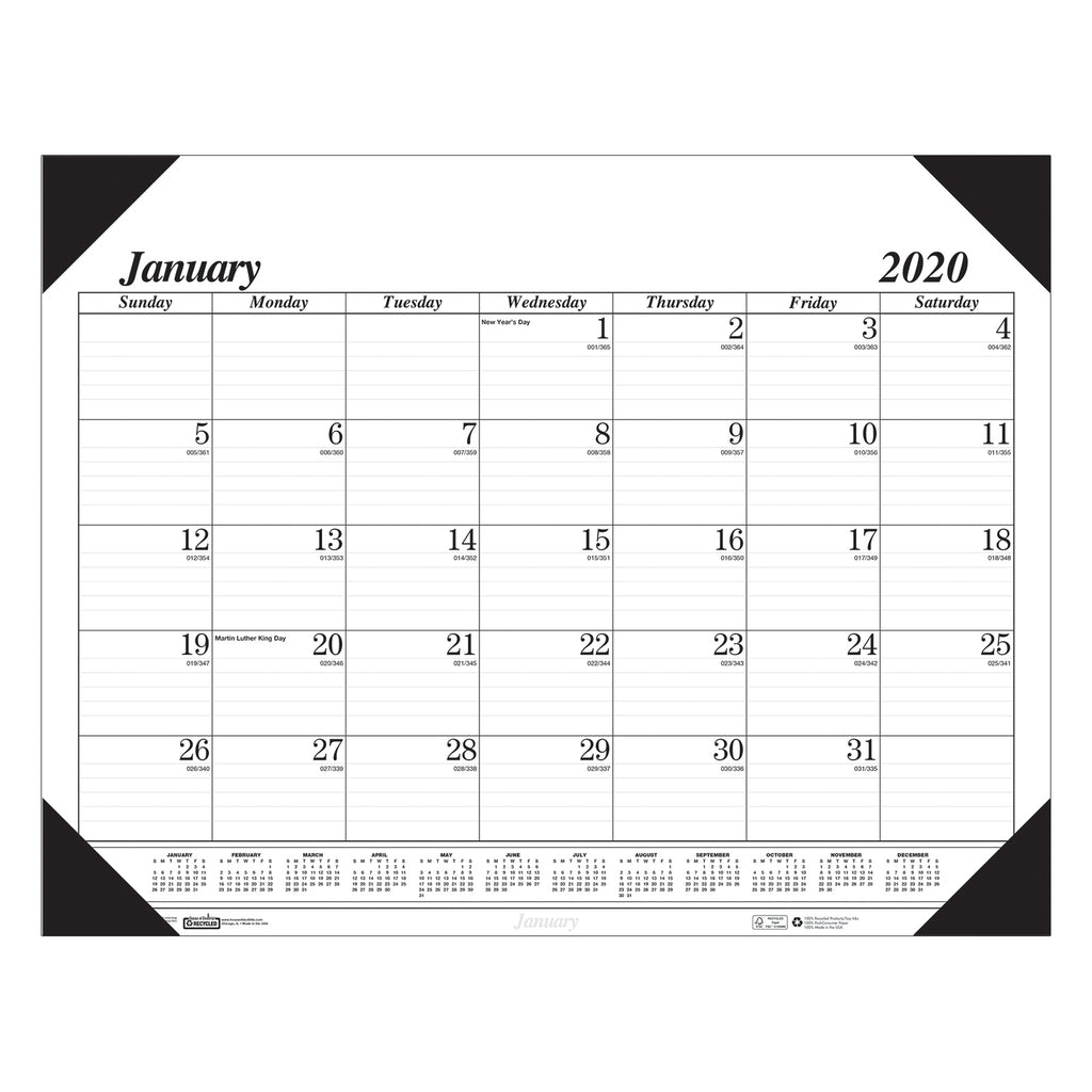 Economy Desk Pad 12 Months Jan - Dec