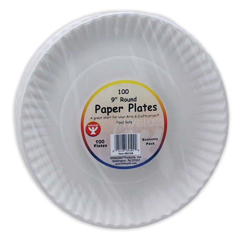 Paper Plates 9in - 100-pkg