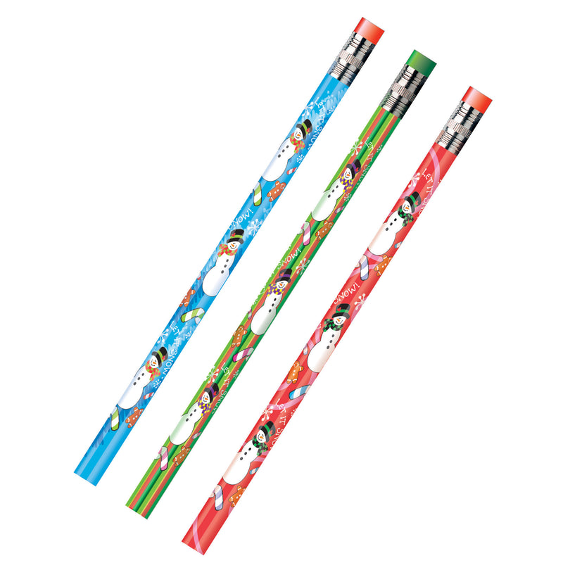 Decorated Pencils Holiday Snowmen Asst