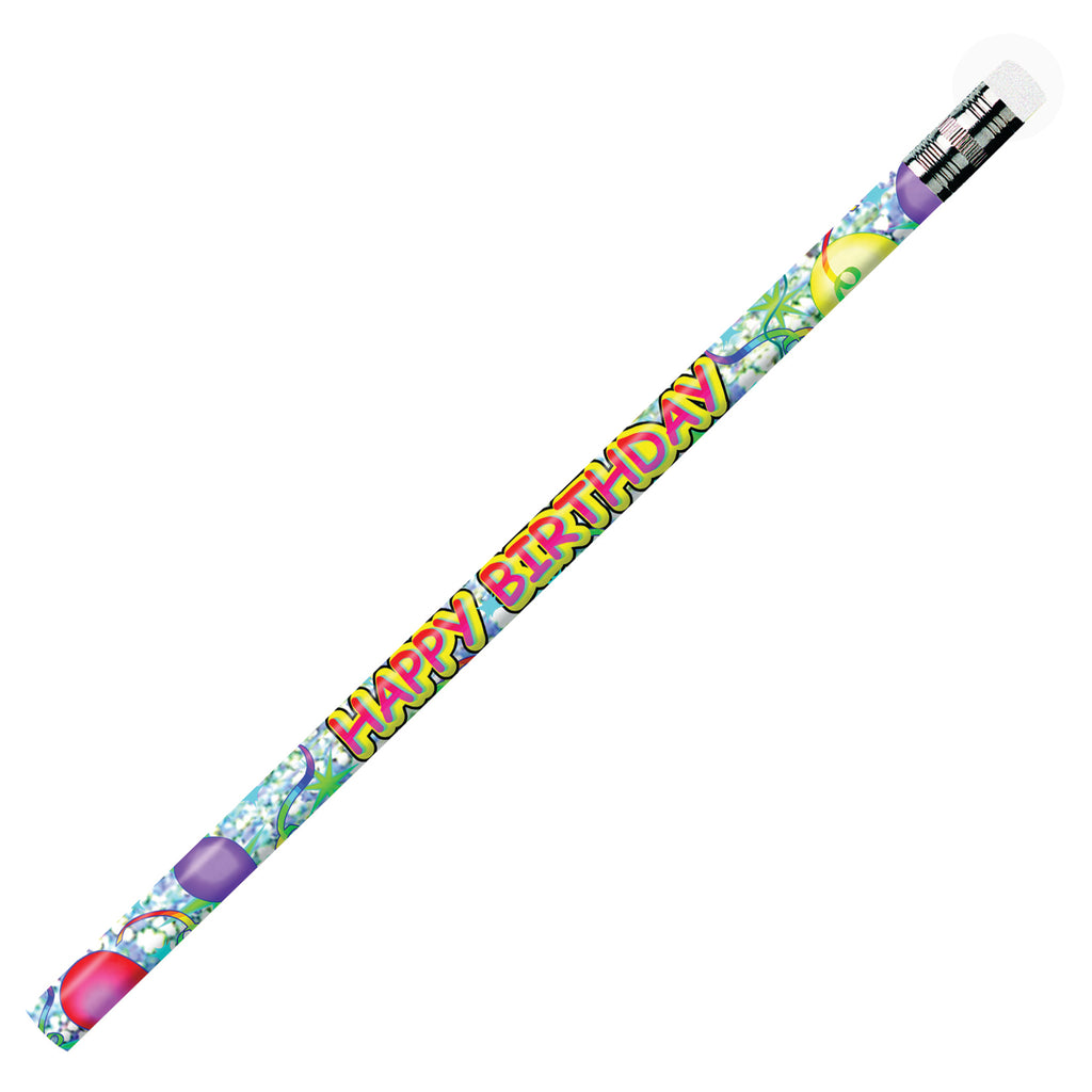 Pencils Happy Birthday Glitz 12-pk