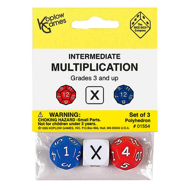 Intermediate Multiplication Dice 3pk
