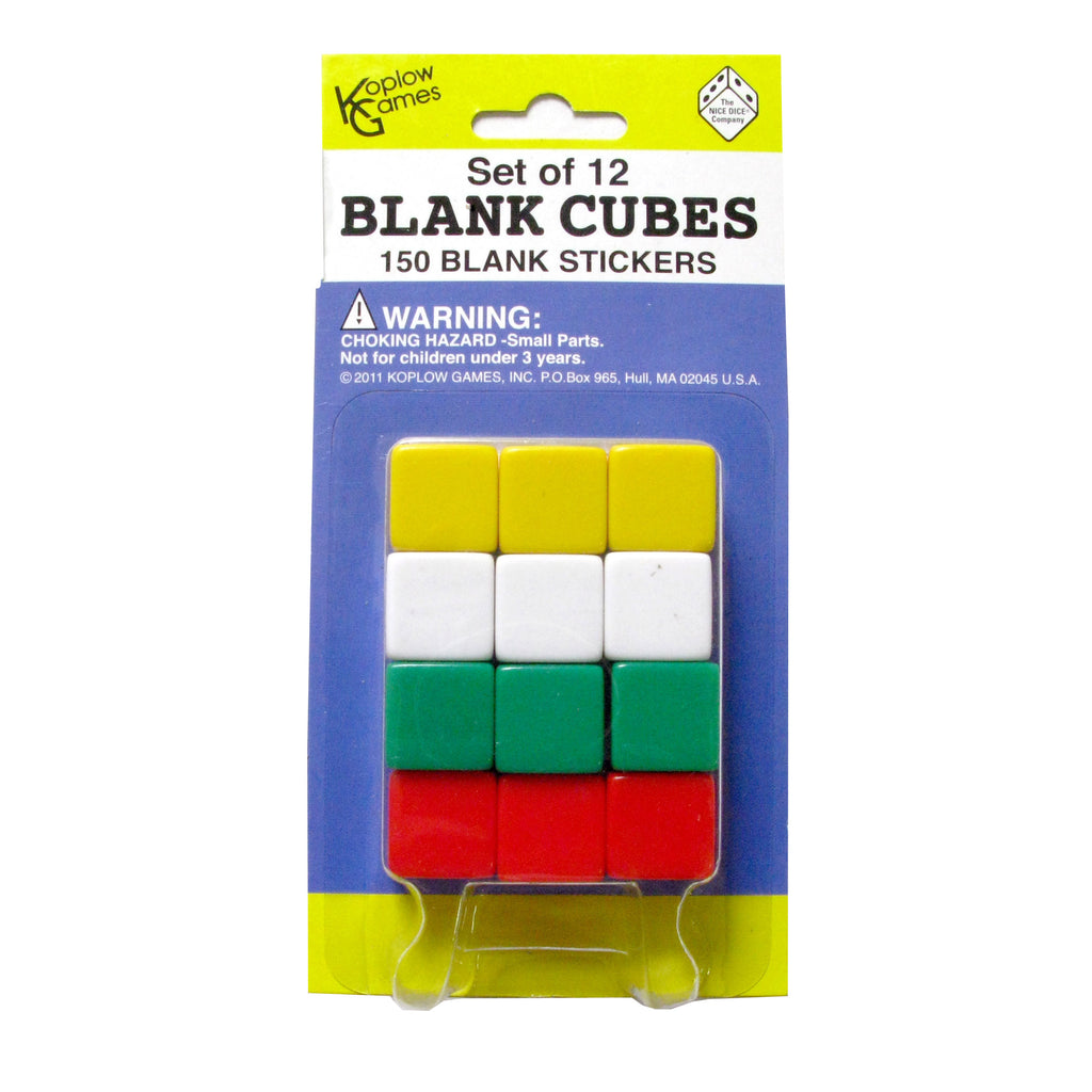 Blank Dice With Stickers Set Of 12 Dice With 150 Stickers