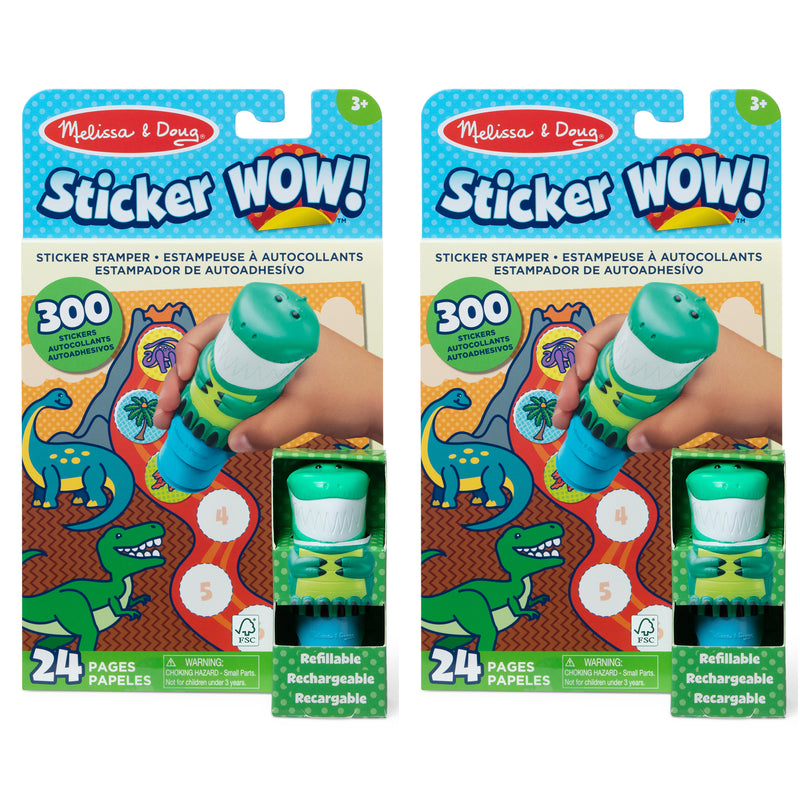 Sticker WOW! Activity Pad Set - Dinosaur, 2 Sets