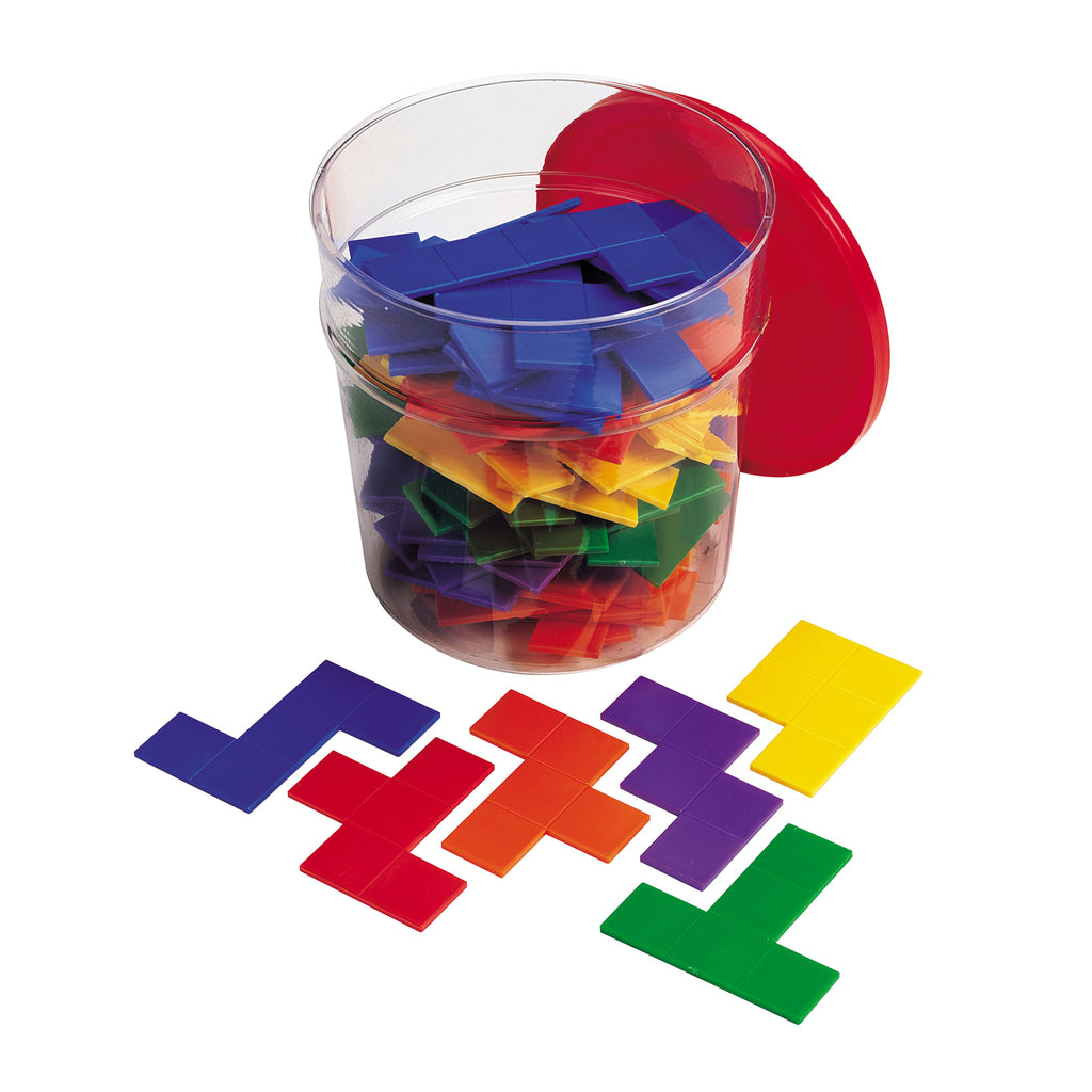 Rainbow Premier Pentominoes 6 Sets In Clear Tub