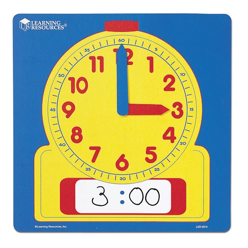 Write-on-wipe-off Demonstration 12 Square Clock