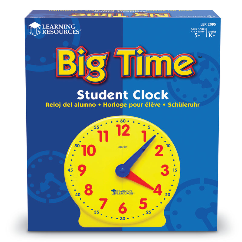 Big Time Clock Student 12 Hr 5 Diameter Plastic