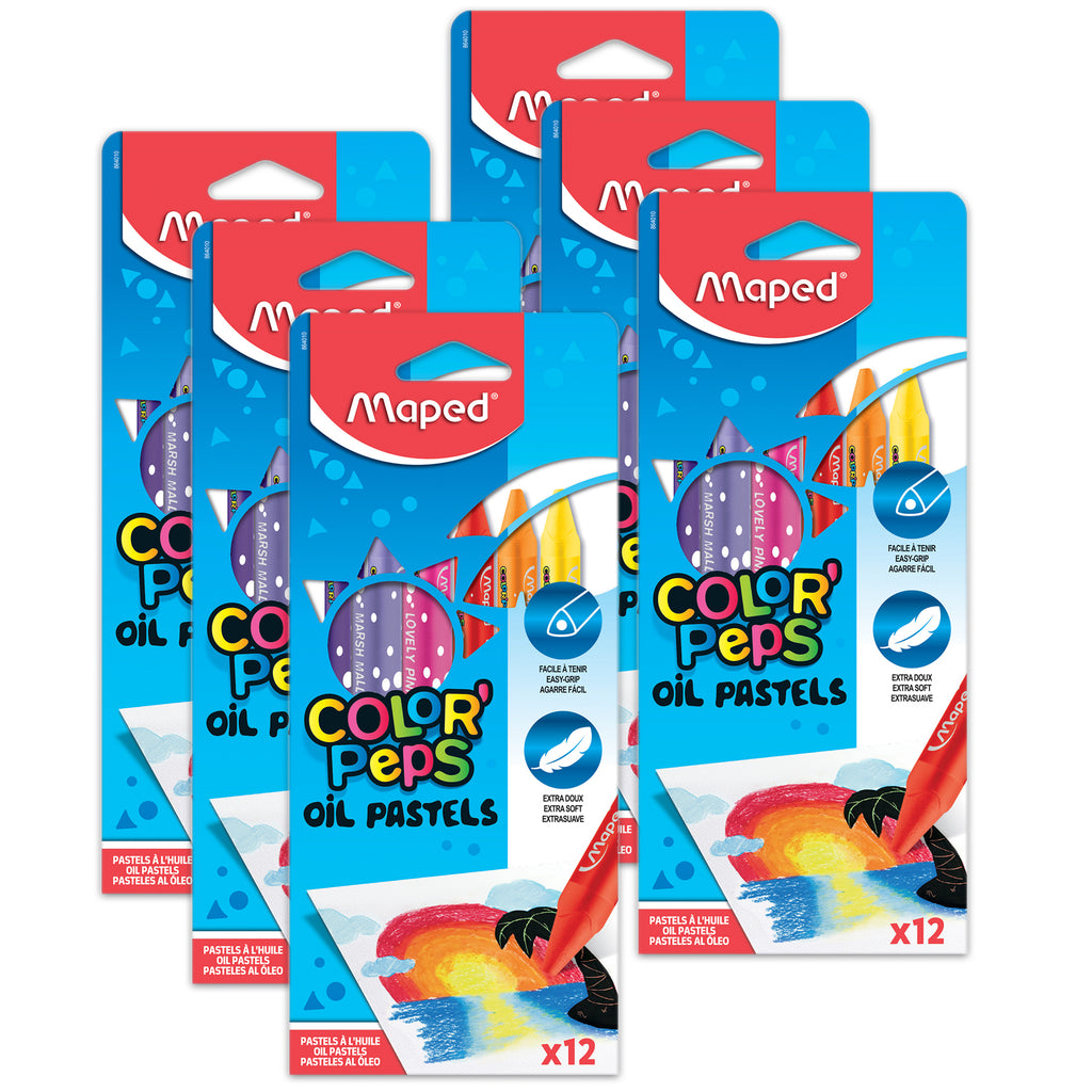 (6 Pk) Triangular Oil Pastels 12pk