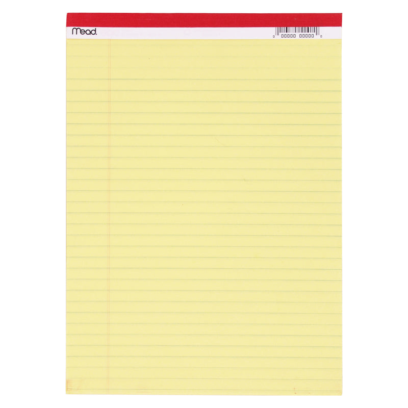(12 Ea) Legal Pad 8.5 X 11.75 50 Shts Canary