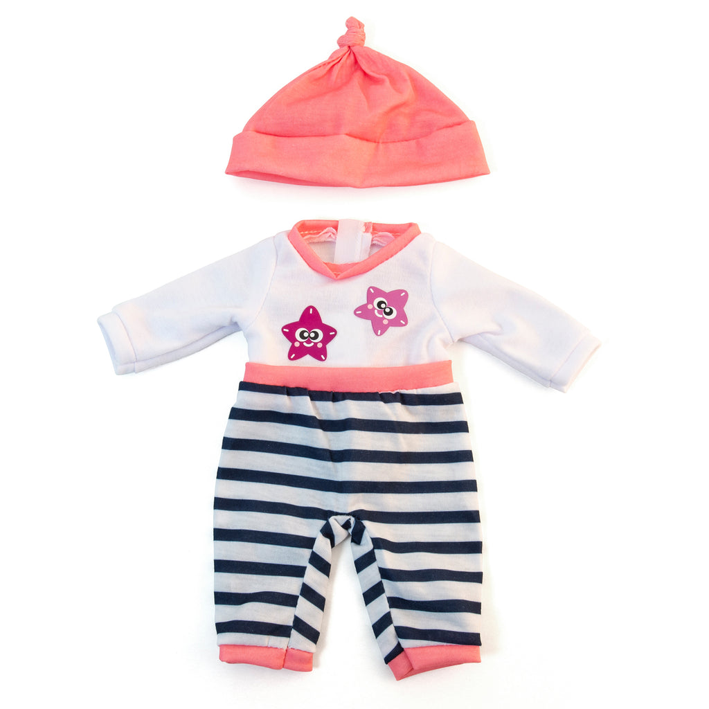 Doll Clothes Salmon Pajamas
