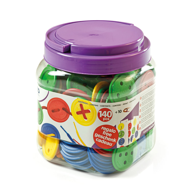Lacing Buttons 140 Pc Jar