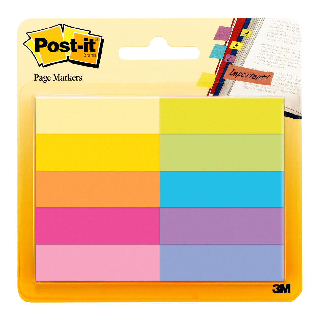 Page Markers, 50 Sheets-Pad, 10 Pads-Pack