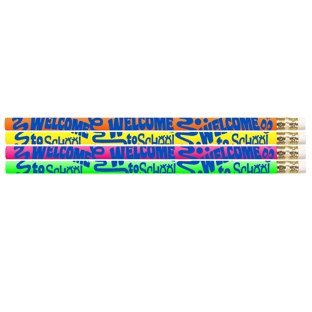 Welcome To School 12pk Motivational Fun Pencils