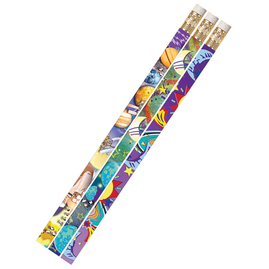 Galaxy Galore 12pk Motivational Fun Pencils