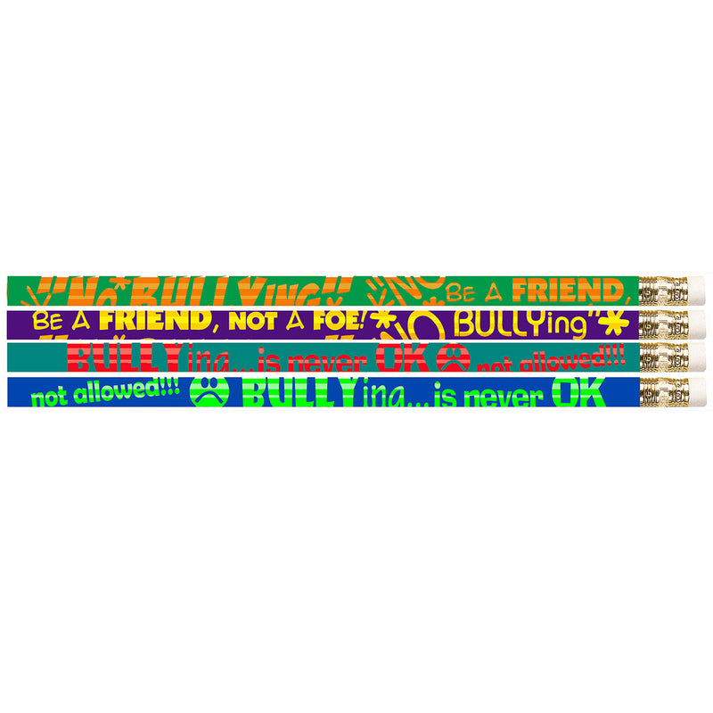 No Bullying 12pk Motivational Fun Pencils