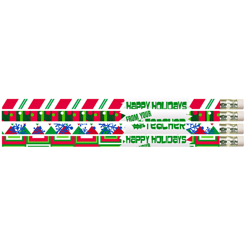 12pk Happy Holidays From Your Teacher Pencils