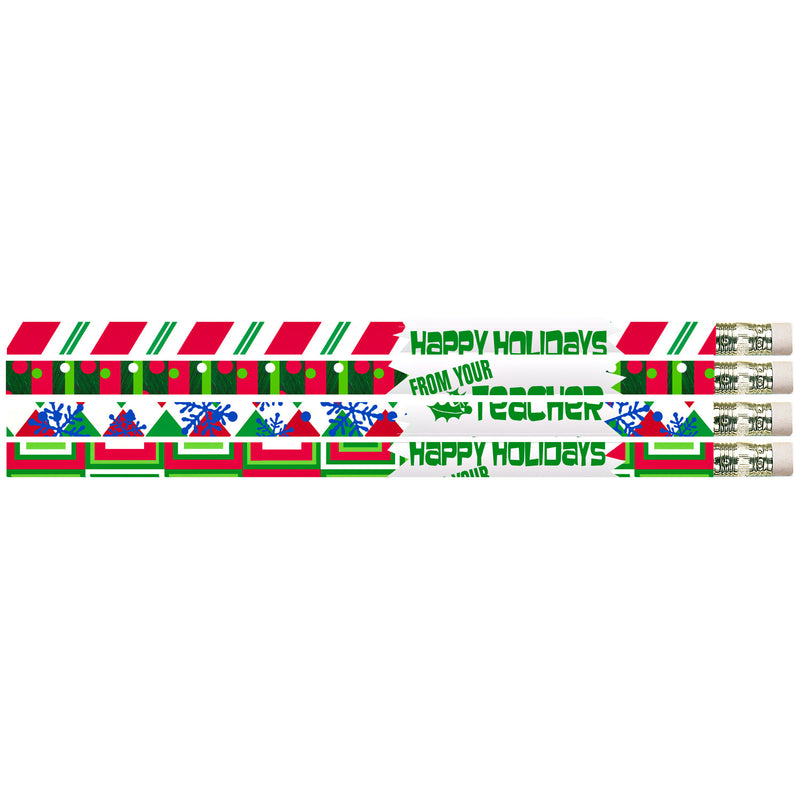 12pk Happy Holidays From Your Teacher Pencils