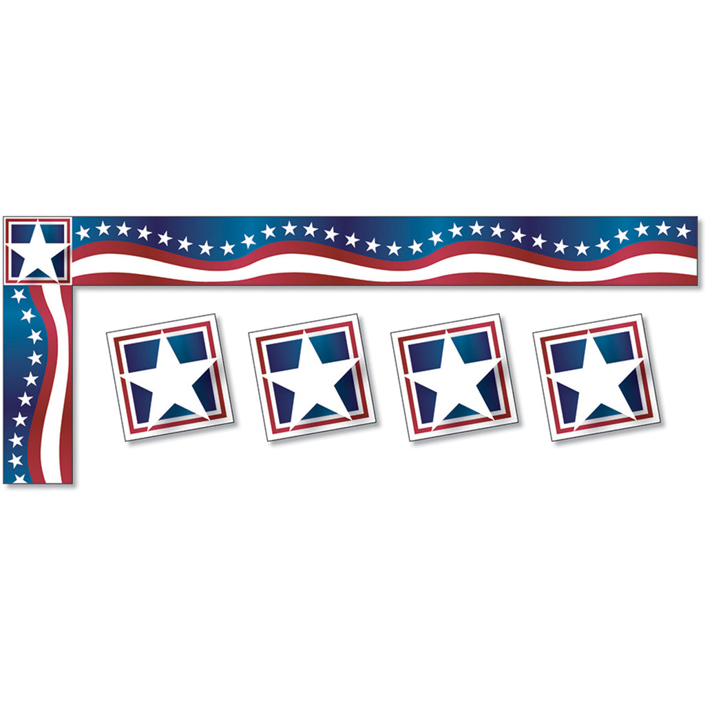 Stars & Stripes Trimmer All Around The Board