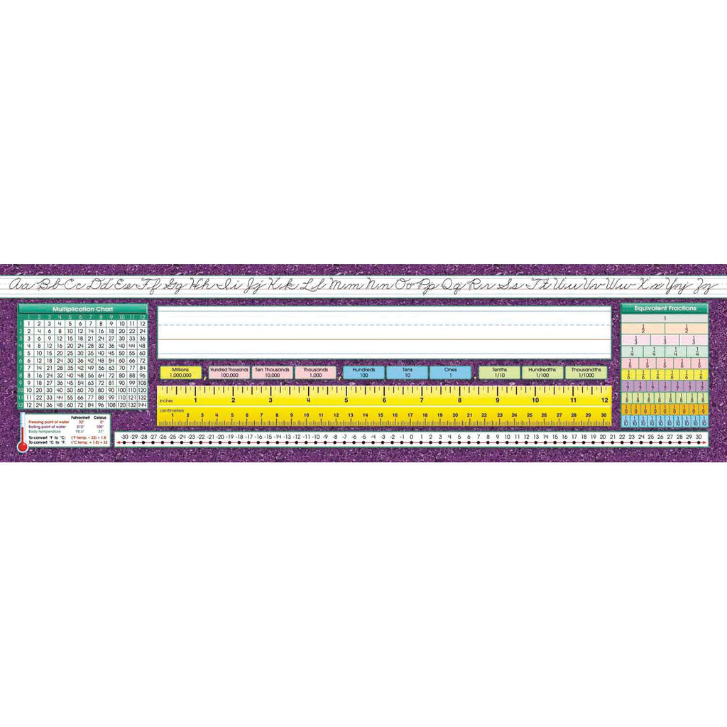 (3 Pk) Desk Plate Intermediate Traditional Cursive