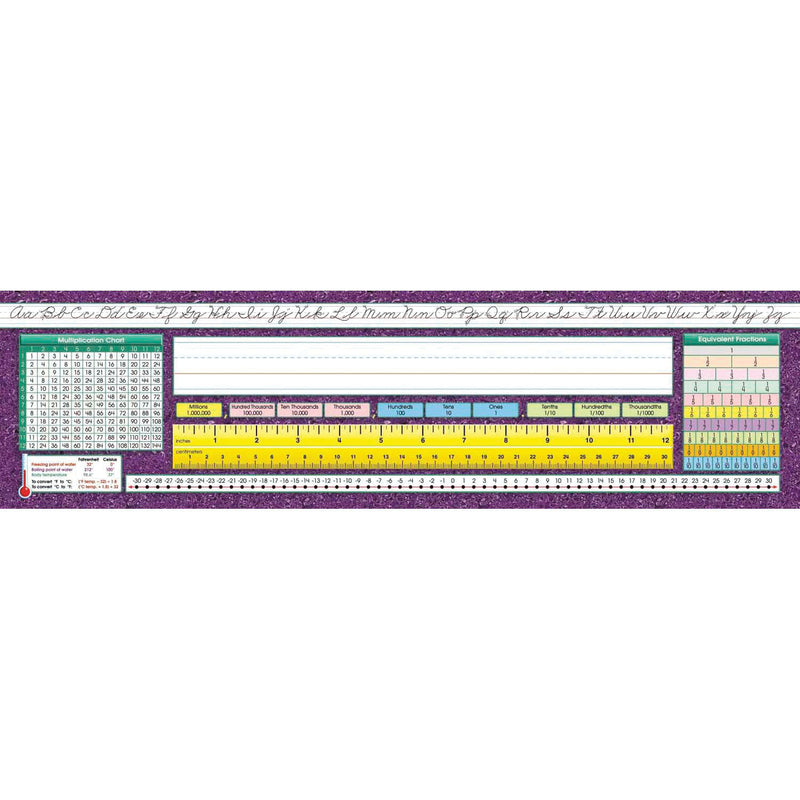 (3 Pk) Desk Plate Intermediate Traditional Cursive